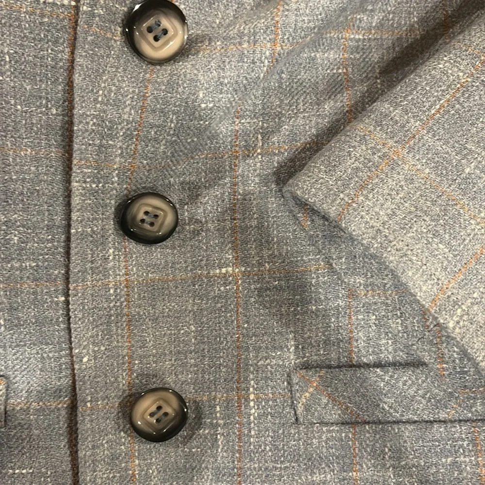 Henry White Dublin Ireland vintage jacket S M gray wool silk linen